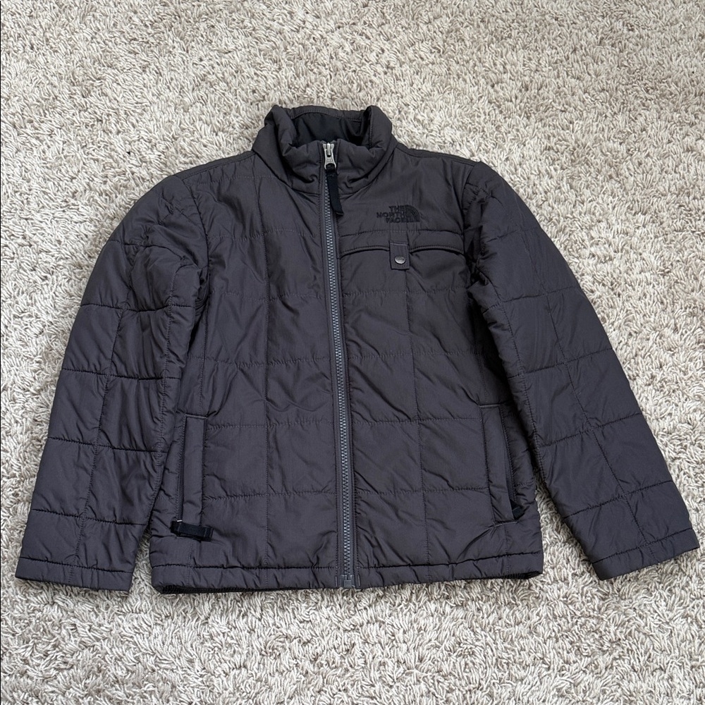 The North Face Charcoal Quilted Puffer Coat